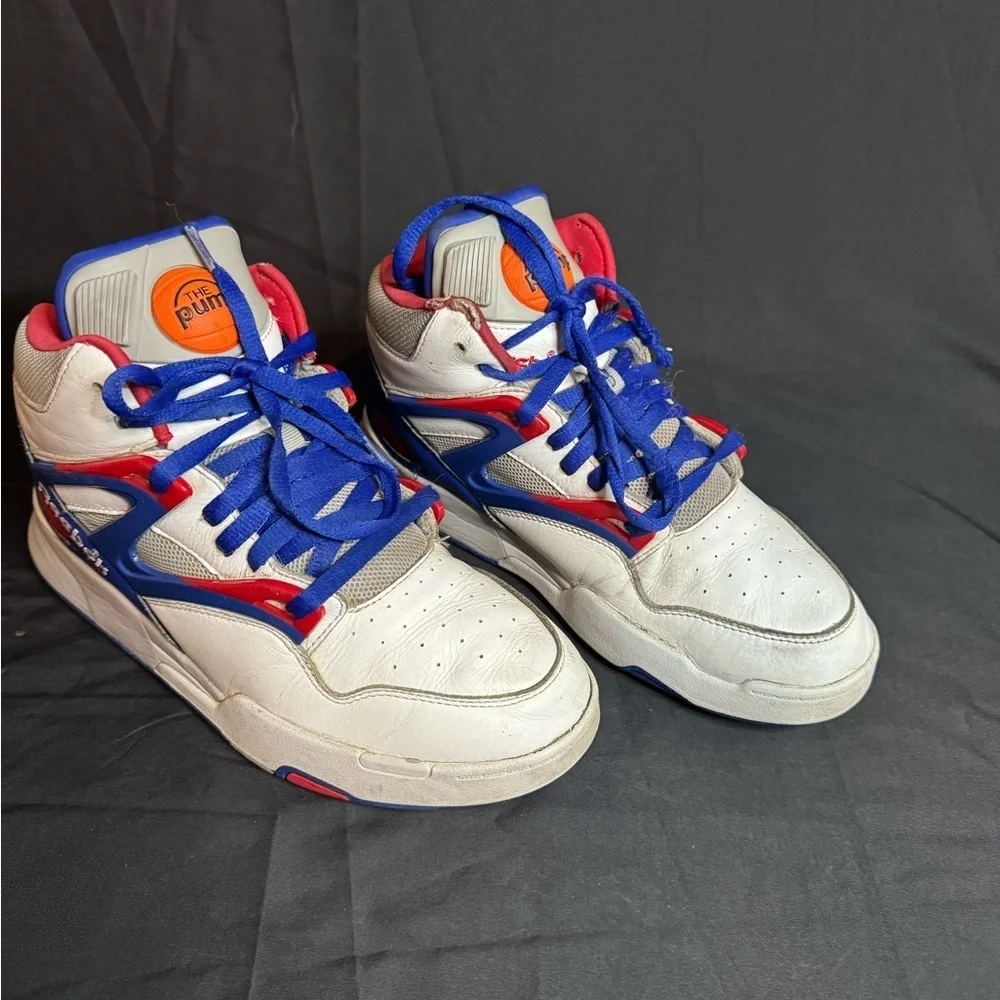 Reebok Kids Sneakers in White, Blue, and Red - Picture 7 of 14